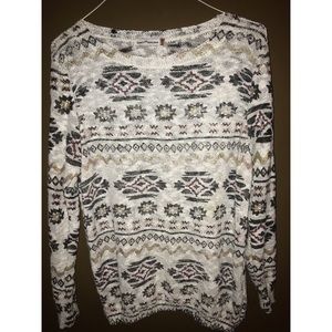 Aztec Patterned Holiday Sweater